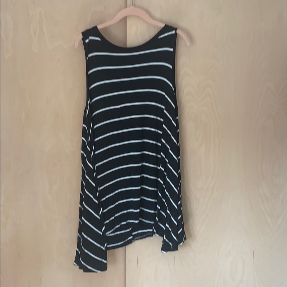 White and black swing dress